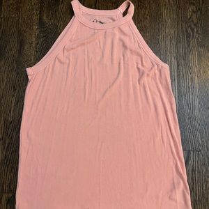 art class pink high neck shirt